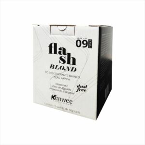 PÓ DESCOLORANTE BRANCO FLASH BLOND (DUST FREE) - 10 SACHÊS DE 50g Kenwee