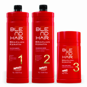 Kit ProLiss 100 Escova Progressiva Shampoo, Reestruturador e Máscara Blend Hair Profissional Kenwee